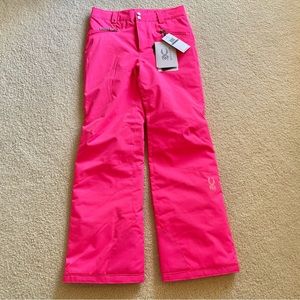 NWT Spyder Girls Snow Pants insulated Tailored Vixen Pink - Size 18